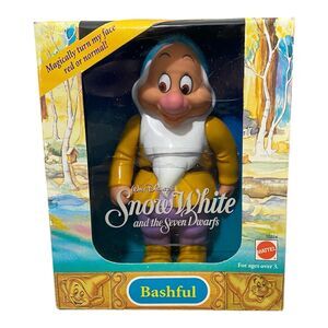 1992 Mattel Disney Snow White and The 7 Dwarfs Bashful Doll Magic Color Change